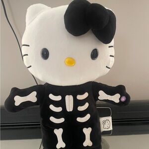 Hello Kitty Black and White Skeleton Plush